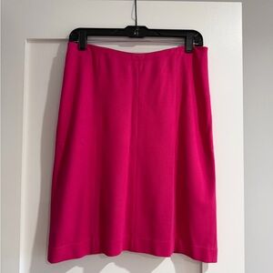 Ann Taylor Skirt Size 6 Hot Pink Straight Pencil Knee Length Lined Stretch